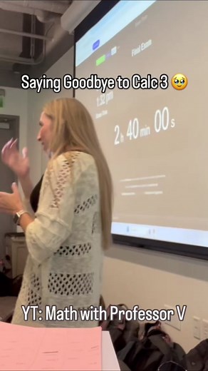 Saying goodbye to Calculus 3. 🥲🥹 This was an exceptional group of students that I was privileged to teach, and I’m grateful to have gotten to know them all and be able to have had a part in their academic journey. I wish them all so much success. *I always ask permission from my students to record and post beforehand.* Need help with your Calculus 3 or other math classes? Look no further! Math with Professor V is to the rescue! I have full length video lectures and short form videos on my YouT