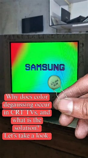 Alamin Elc on Instagram: "Why does color degaussing occur in CRT TVs, and what is the solution? Let’s take a look. #tv #tv #repair #fblifestyle"