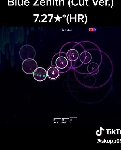 Blue Zenith (Cut Version) Gameplay - Osu! Map Review
