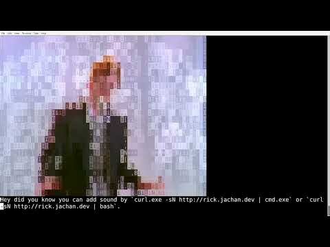 RickASCII - RickRoll using curl