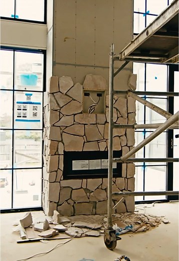 Briar Hill Sandstone Wall Cladding Installation