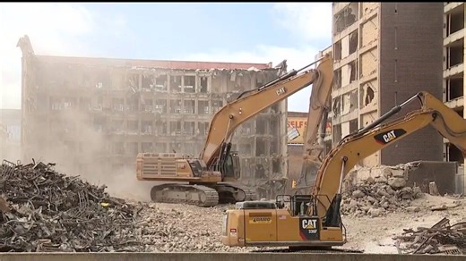 Wayne County Jail demolition underway: Officials tout Detroit economic growth