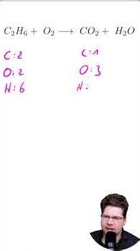 Balancing the reaction equation using the example of ethane combustion - explained simply #chemis...