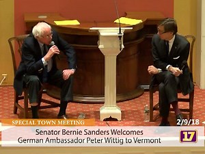 Special Town Meeting With Senator Bernie Sanders and German Ambassador Peter Wittig