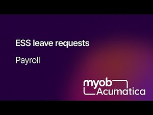 MYOB Acumatica Payroll - ESS leave requests