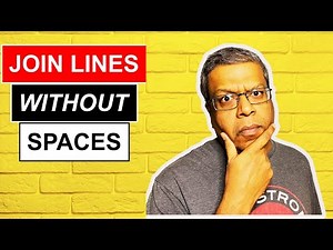 Join Multiple Lines without Spaces Using Notepad++: USER QUESTION