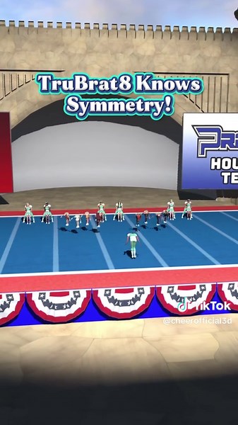 TruBrat8 understands and masters cheer routine symmetry! #cheer #cheerleader #cheerleading #allstarcheer #cheerofficial3d