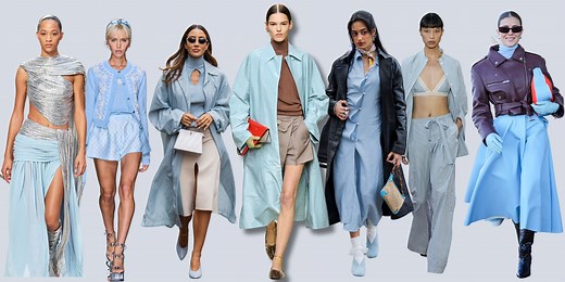 El azul pastel es el color que estará de moda en primavera 2024, según las estilistas y la pasarela