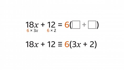 Rewrite expressions by taking out common factors - KS3 Maths - BBC Bitesize