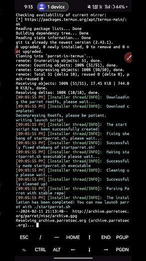 Install Parrot OS in Termux | single line command | 2025