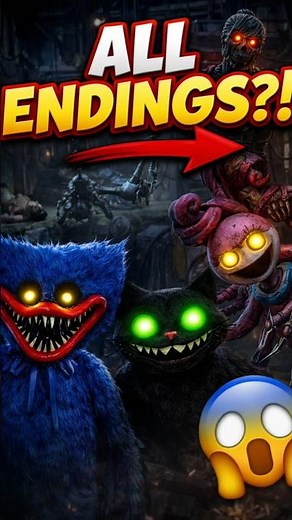 Every Ending in Poppy Playtime So Far… 😨#PoppyPlaytime#PoppyPlaytimeEnding#HuggyWuggy