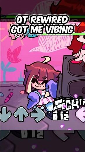 FNF QT REWIRED VIBING AND DANCING #fnf #fnfmod #fnfmods #qt #shorts