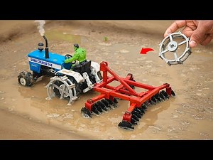 Diy homemade tractor an mini disc harrows blade machine science project ‪@sanocreator‬