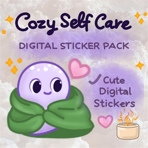 Cozy Self Care Stickers | Mental Health Planner, Goodnotes (digital Download) - Etsy