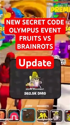 FRUITS VS BRAINROTS MAP FORTNITE - ALL SECRET CODE Olympus EVENT, ADMIN EVENT TUTORIAL #shorts
