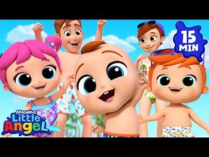 Sand Castle Competition | 15 MIN LOOP | Little Angel | Kids Songs and Nursery Rhymes