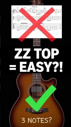 You Can Play ZZ Top with Just 3 Notes?! 🤯 (Acoustic Blues Magic) #ZZTop, #BluesRiffs, #GuitarTips