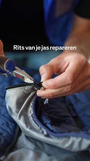 Ritsloper van je jas kapot? Dat kan je heel makkelijk zelf repareren 💁‍♂️ #jas #rits #reparatie #tutorial #diy | Decathlon Nederland