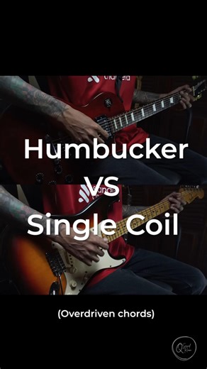 Humbucker vs Single Coil (pt. 3) - Overdriven Chords Comparison #guitars #lespaul #stratocaster
