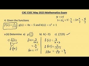 Functions CXC May 2023 Question 4 | Mathematics