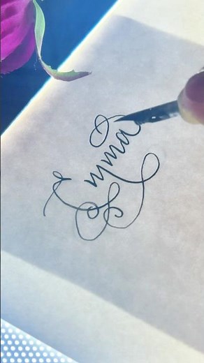 Flourishing the name Emma in Calligraphy |