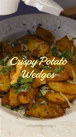 Crispy Potato Wedges Recipe (Oven-Baked, No Deep Fry!) #shorts #easyrecipe #snacks #asmr