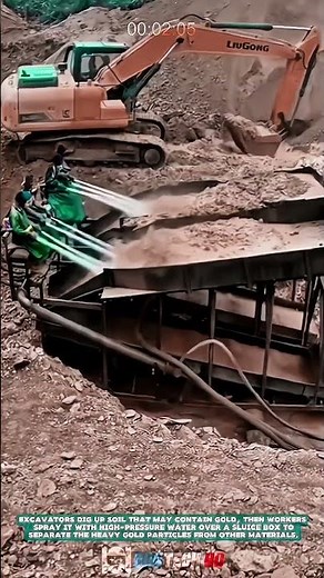 The Job of Modern Gold Panning with a Sluice Box Machine- Satisfying jobs and machinery in the world