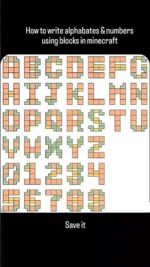 || How to write alphabet & numbers using blocks in Minecraft || #minecraft #education #gaming