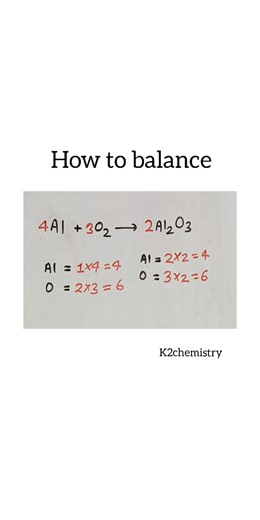 how to balance: al +o2 = al2o3 #shortvideo #shorts