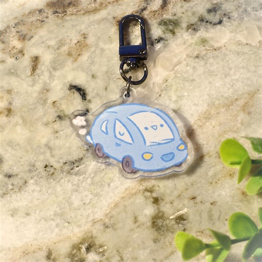 Car Bird (blue) - Bird Keychain - Etsy