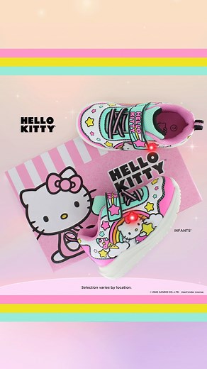 Light-up Hello Kitty shoes for your little cuties. ✨🎀 #HelloKitty #lightupshoes | SHOE DEPT.
