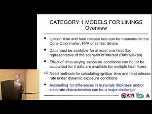 FEMTC 2011 - SFPE Pyrolysis Model Parameters Guide