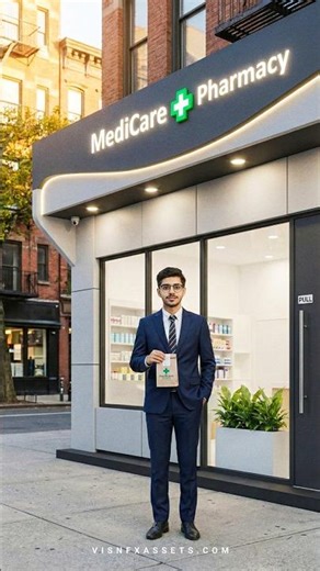Pharmacy Exterior Design | Modern Medical Storefront 2025