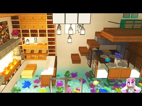 Casa moderna en Minecraft con acuario en el suelo #59 | Tutorial de construcción y decoración fácil