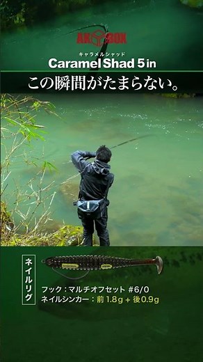 The "Caramel Shad 5in / Nail Rig" is the best part of the day! [Bass Fishing] #issei #KenAkamatsu