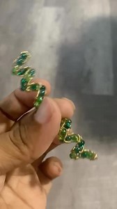 Green Glass Bead Loc Jewelry: Wire Wrapped Dread Accessories - Etsy