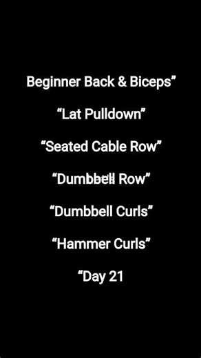 Beginner Back & Biceps Workout You NEED (Day 21) #beginnerworkout #fitnessjourney #backworkout