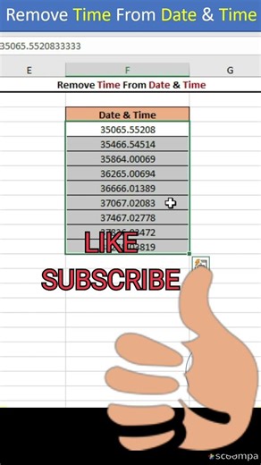 How to Remove Time From Date and Time In Excel #excel #exceltips #exceltutorial #msexcel #msoffice