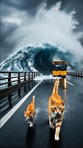 Unbelievable! A Ginger Cat Saved Bus Passengers from Disaster. #shorts #viral #trending