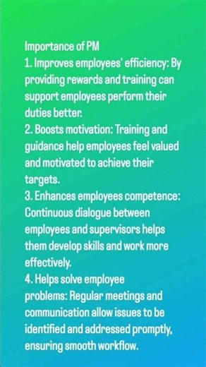 Importance of Performance Management in an Organisation