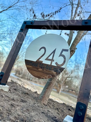 Driveway Address Sign, Custom Address Sign, Round Address Sign, Round Cedar Sign, Yard Sign, House Numbers Sign, Property Sign - Etsy