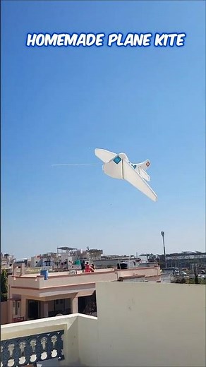 Woww Homemade plane kite flying , how to make thermocol plane kite