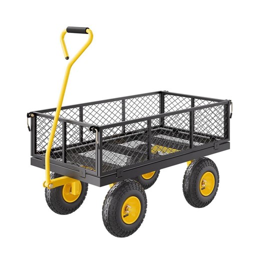 Reviews for VEVOR 3.8 cu. ft. Steel Garden Cart Heavy-Duty 900 lbs. Capacity Utility Metal Wagon with 180° Rotating Handle & 10 in. Tires | Pg 3 - The Home Depot