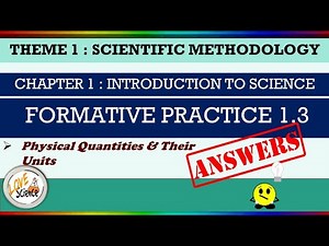 SELF-Study Form 1 Science : Formative Practice 1.3 (Answers)