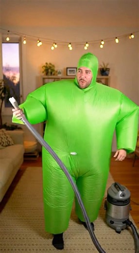 Inflatable Suit vs Vacuum — Close Call😭💚