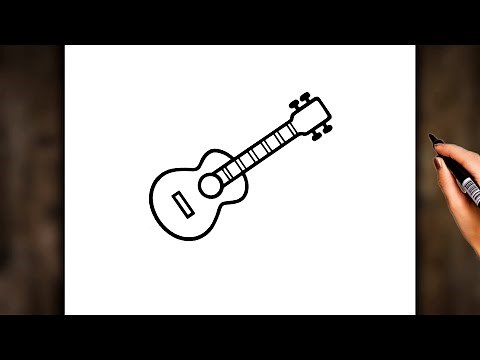 Comment dessiner la guitare étape par étape ❤️ ( facile 😊 )