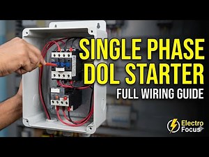 Single Phase DOL Starter Control Wiring | Contactor & Relay Connection