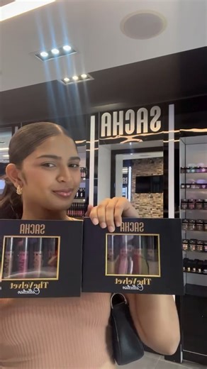 SACHA|Makeup For POC on Instagram: "Christmas gift shopping for Mom 🎄✨ Sacha Girlie @cassy_merrick @glam_bycassy customized a “Your Lip Velvet Collection Box” just for mom— and the shade picks? We love! 🤌🏻💋 Mom’s lippie game = upgraded 💄 🎁 Customize yours for Mom, someone special, or yourself 😉 Price: TTD$375.00 ✨💋Available at any Sacha Image Center. Each Lip Velvet Collection Box includes: • 1 Vitamin-E Lip Primer • ANY 5 Intense Matte Lip Velvet shades • A reusable Intense Matte Lip Ve