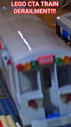 LEGO CTA TRAIN DERAILMENT!!! #shorts #lego #chicagotransitauthority