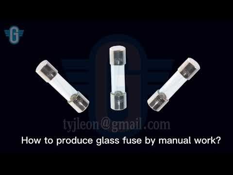 How to produce glass fuse by manual work/automatic assembly machine for glass fuse
